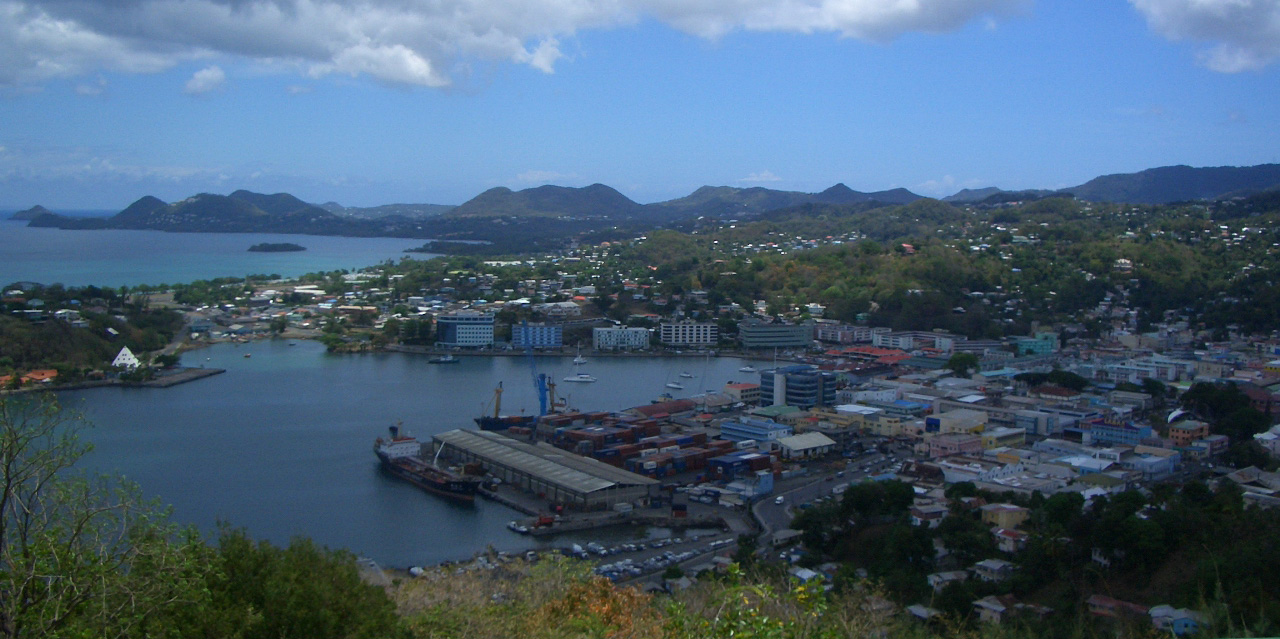 Castries, la capital de Santa Lucía